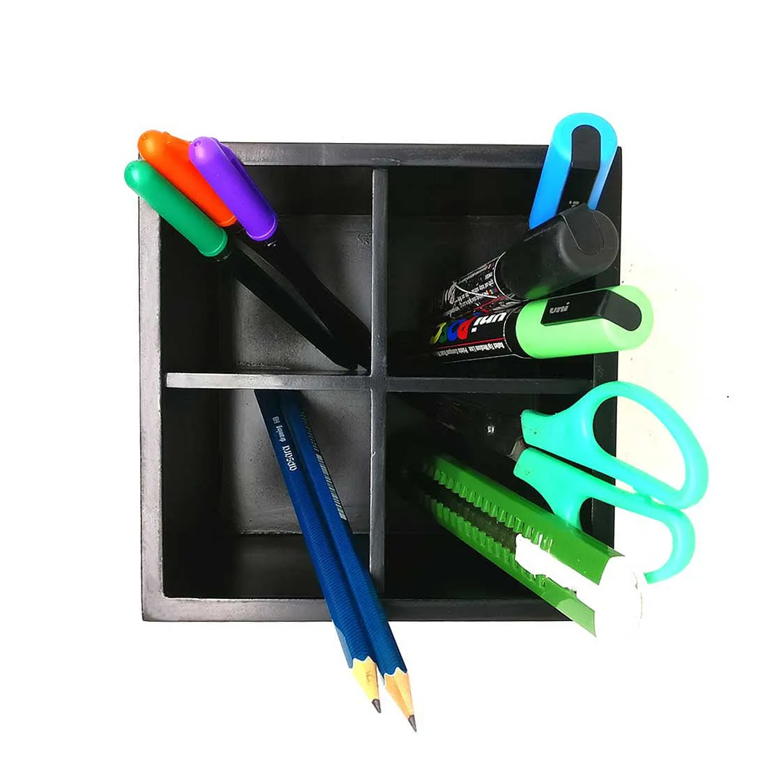 Desk Organizer For Stationery -  Colorful Rings