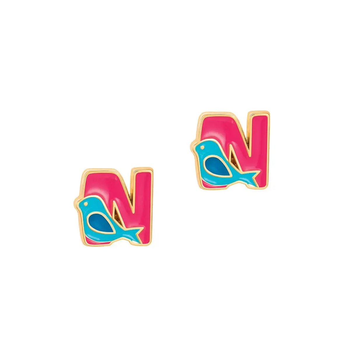 Girl Nation "Initial" Stud Earrings