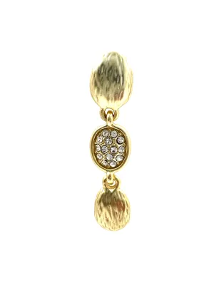 Hammered CZ Drop Earring