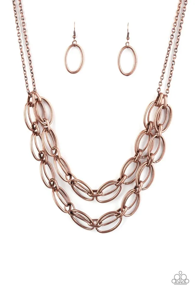 Paparazzi Necklace ~ Status Quo - Copper