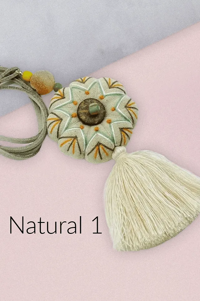 Textile Pendant Necklace